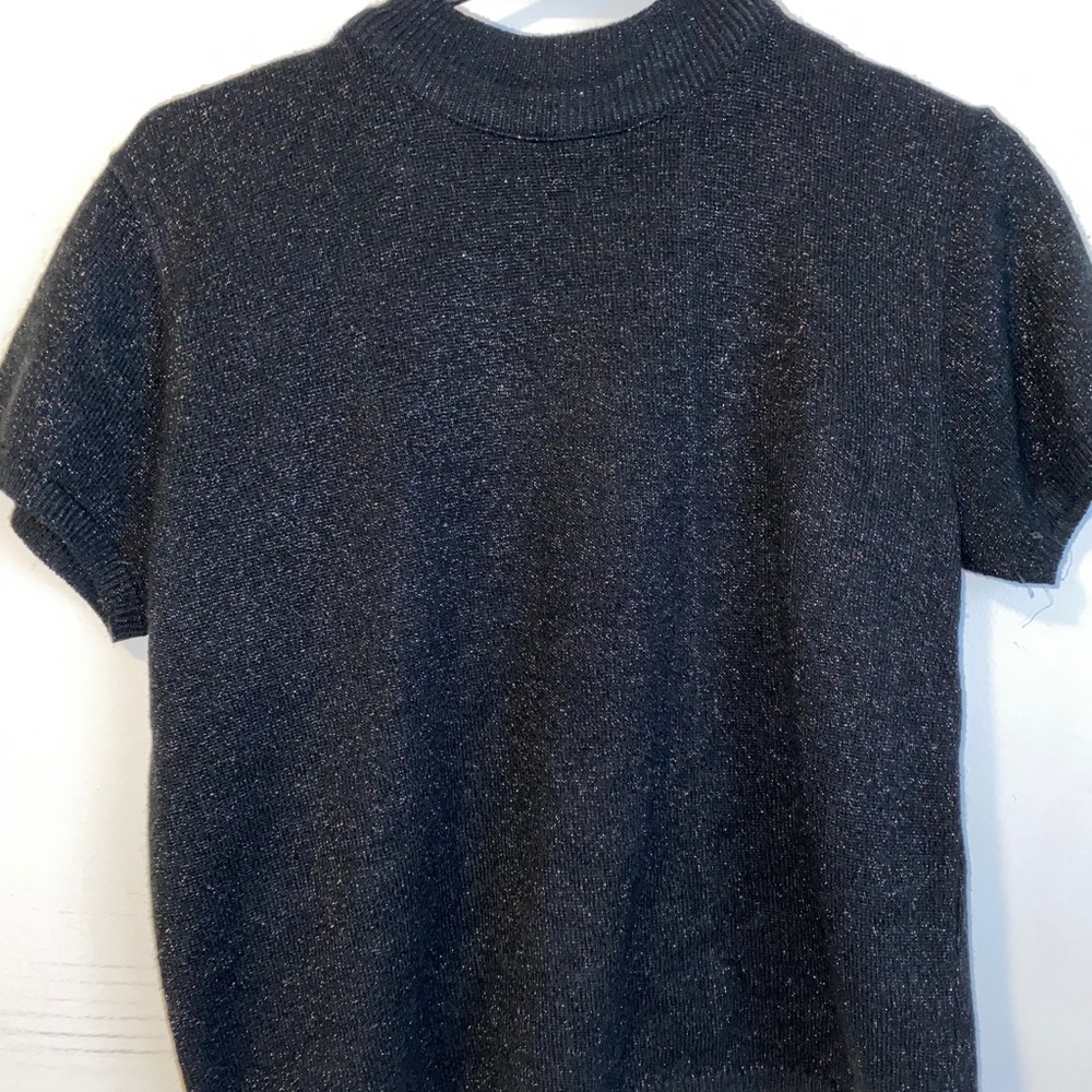 Black Sparkly short sleeve shirt